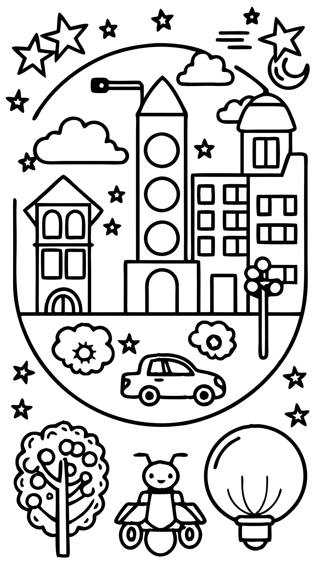 traffic light coloring page